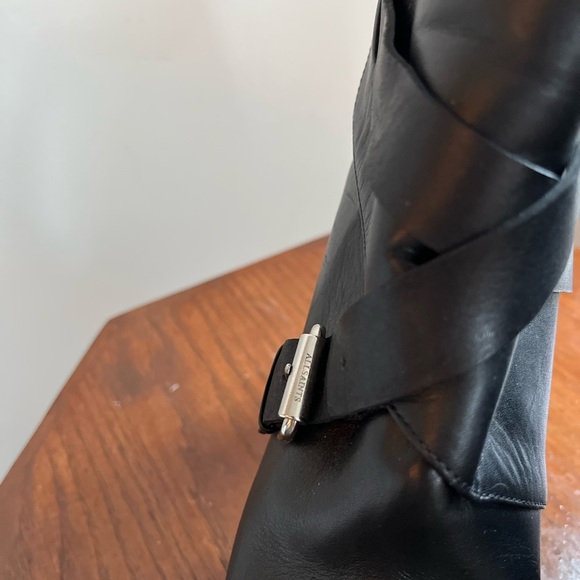 ALLSAINTS Esma Boot Heels Black Leather Made in Portugal Size 36 EU - Picture 12 of 16